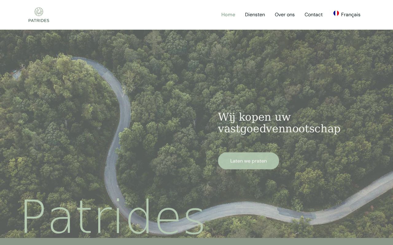 Screenshot van Patrides.be